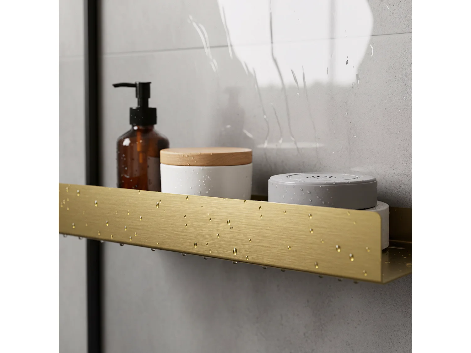 Etagère De Salle De Bain Rea Sf04-600-Bg Brush Gold