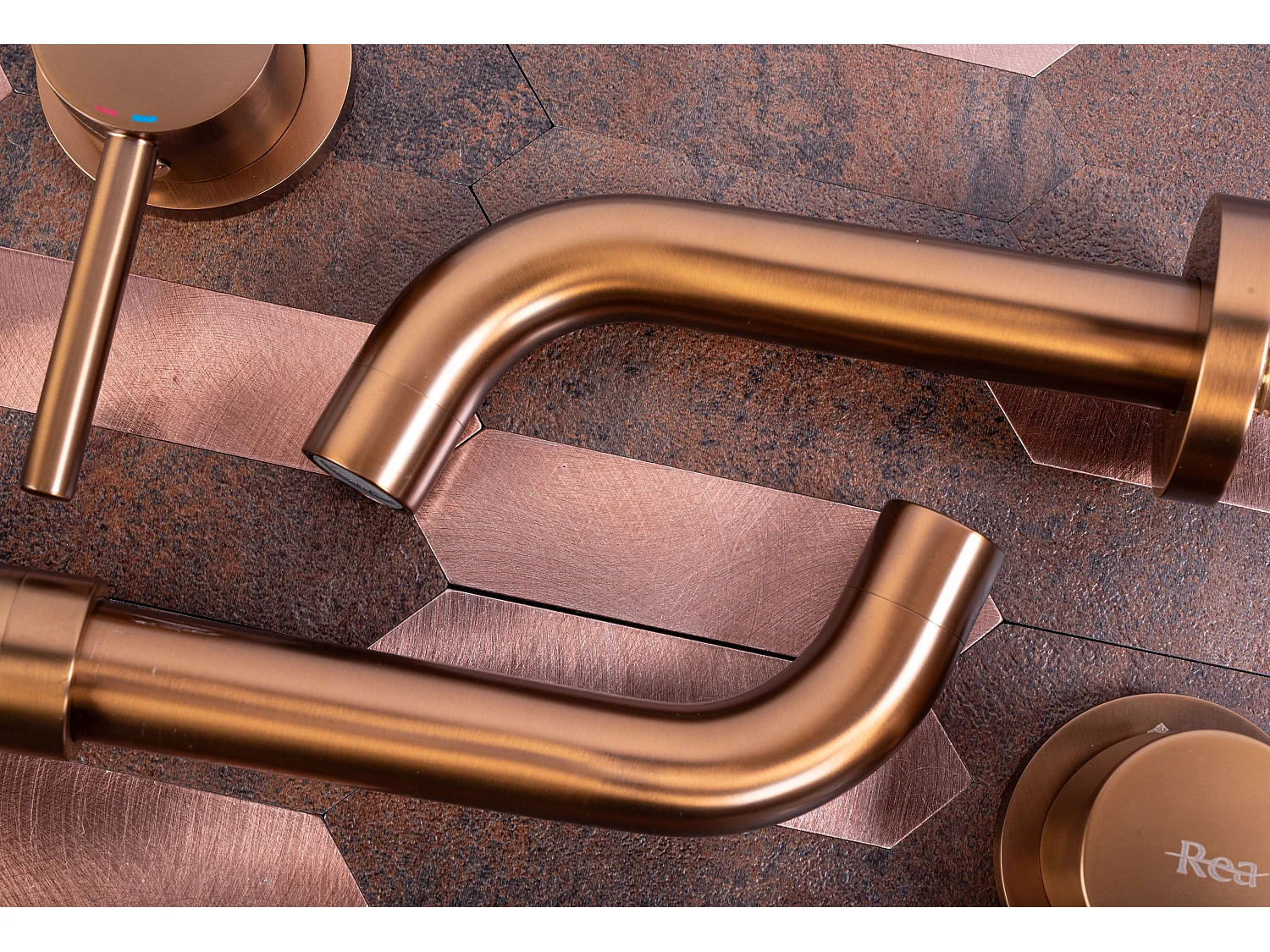 Inbouwmengkraan Rea Lungo Brush Copper + Box