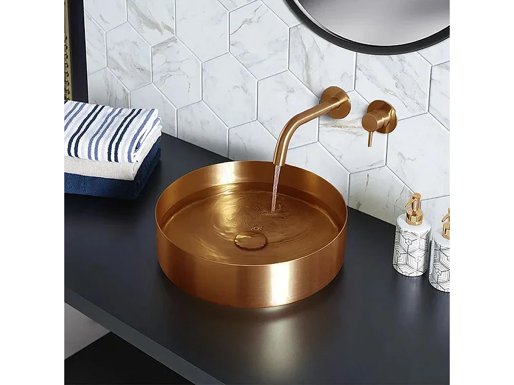 Robinet Mural Rea Lungo Brush Copper + Box