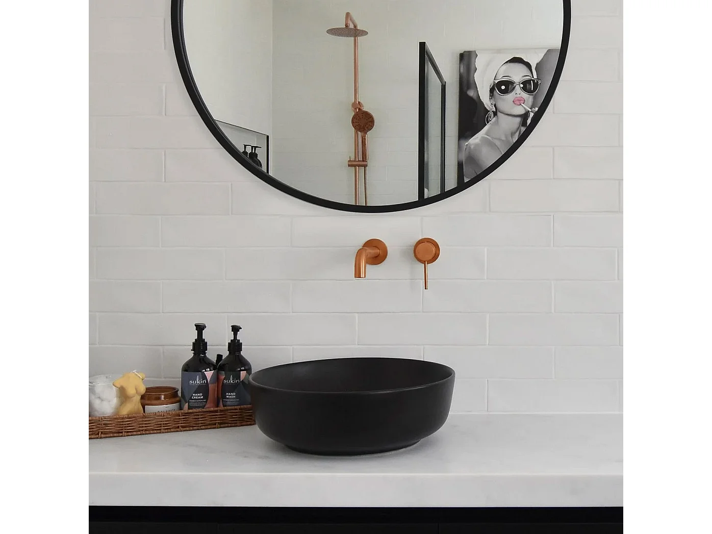 Robinet Mural Rea Lungo Brush Copper + Box