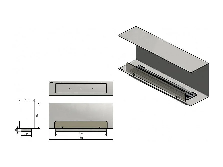 Cheminée Bio-éthanol INSIDE C1000 VERS1
