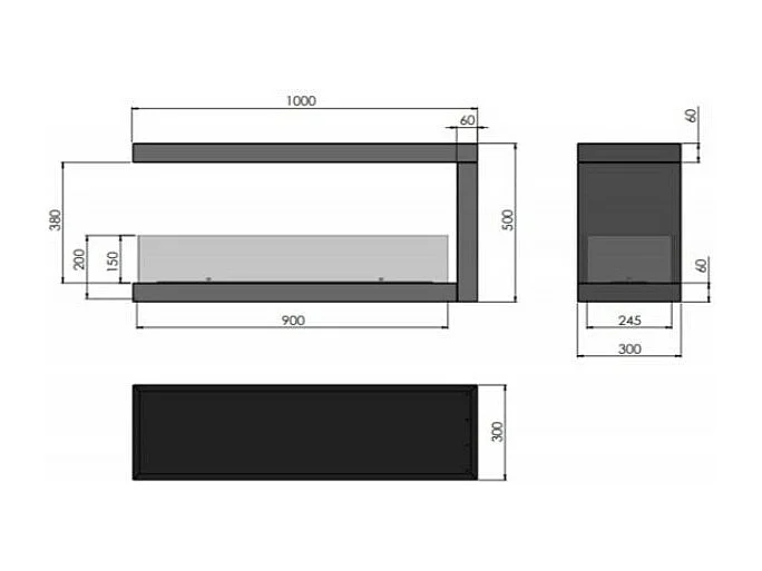 Cheminée Bio-éthanol INSIDE U 1000.2