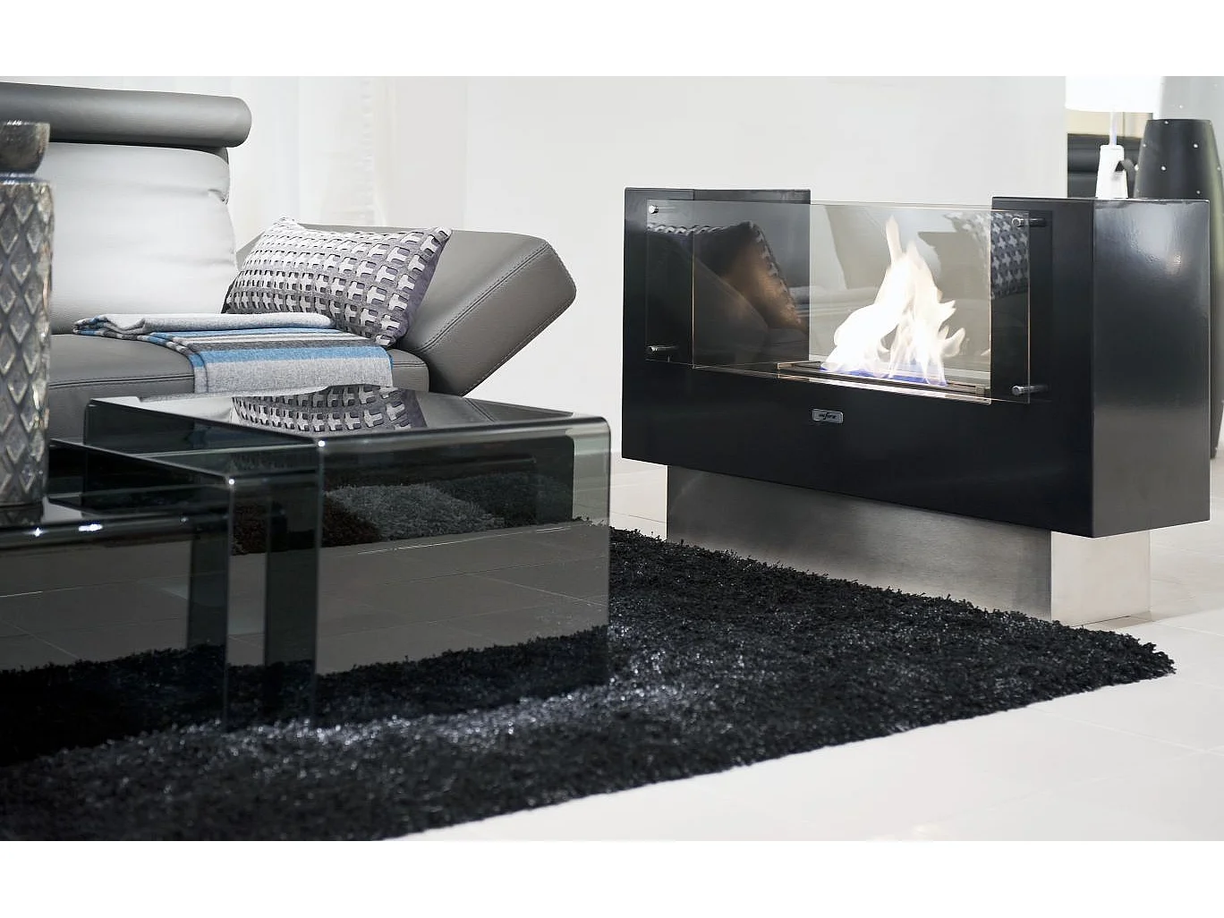 Cheminée Bio-éthanol INSIGNIO - Couleur: Noir