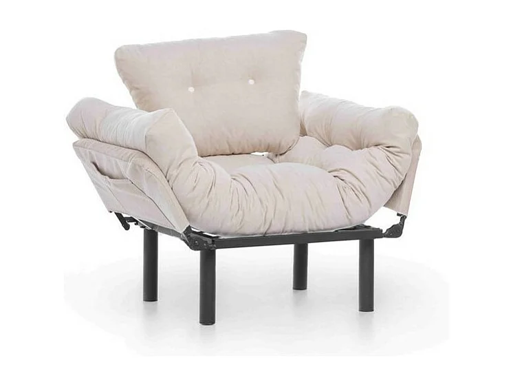 Fauteuil convertible NITTA en plusieurs couleurs - Couleur: Crème