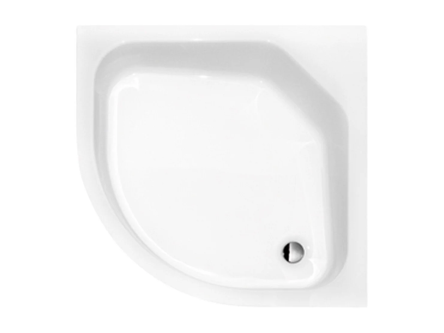 Receveur de douche DIPER II semi-circulaire 80x80 cm et 90x90 cm blanc - Dimensions: 90x90 cm