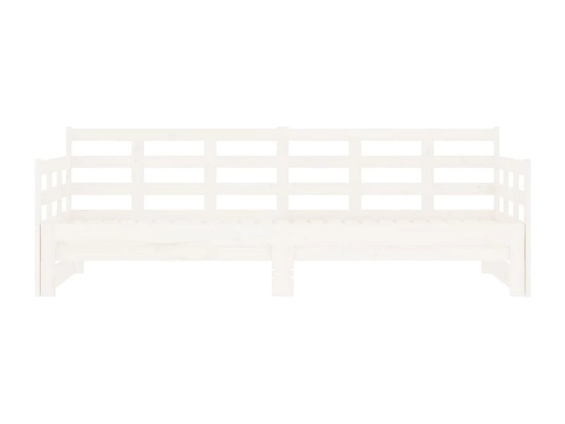 Lit coulissant sans matelas blanc 2x(90x200) cm