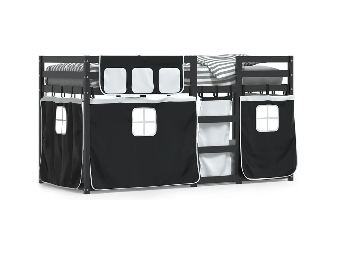 Lit superposé sans matelas 90x190 cm bois de pin massif