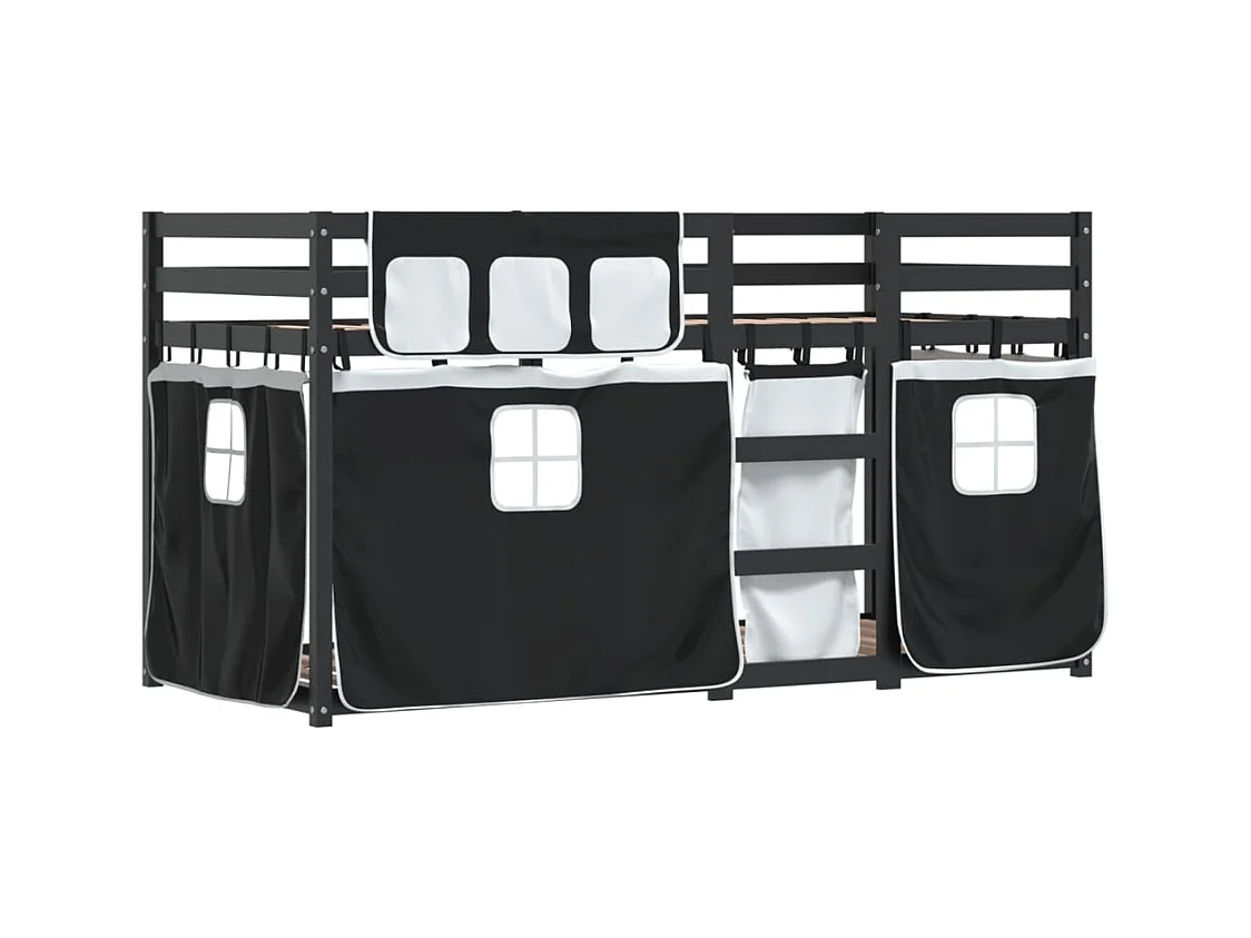 Lit superposé sans matelas 90x190 cm bois de pin massif