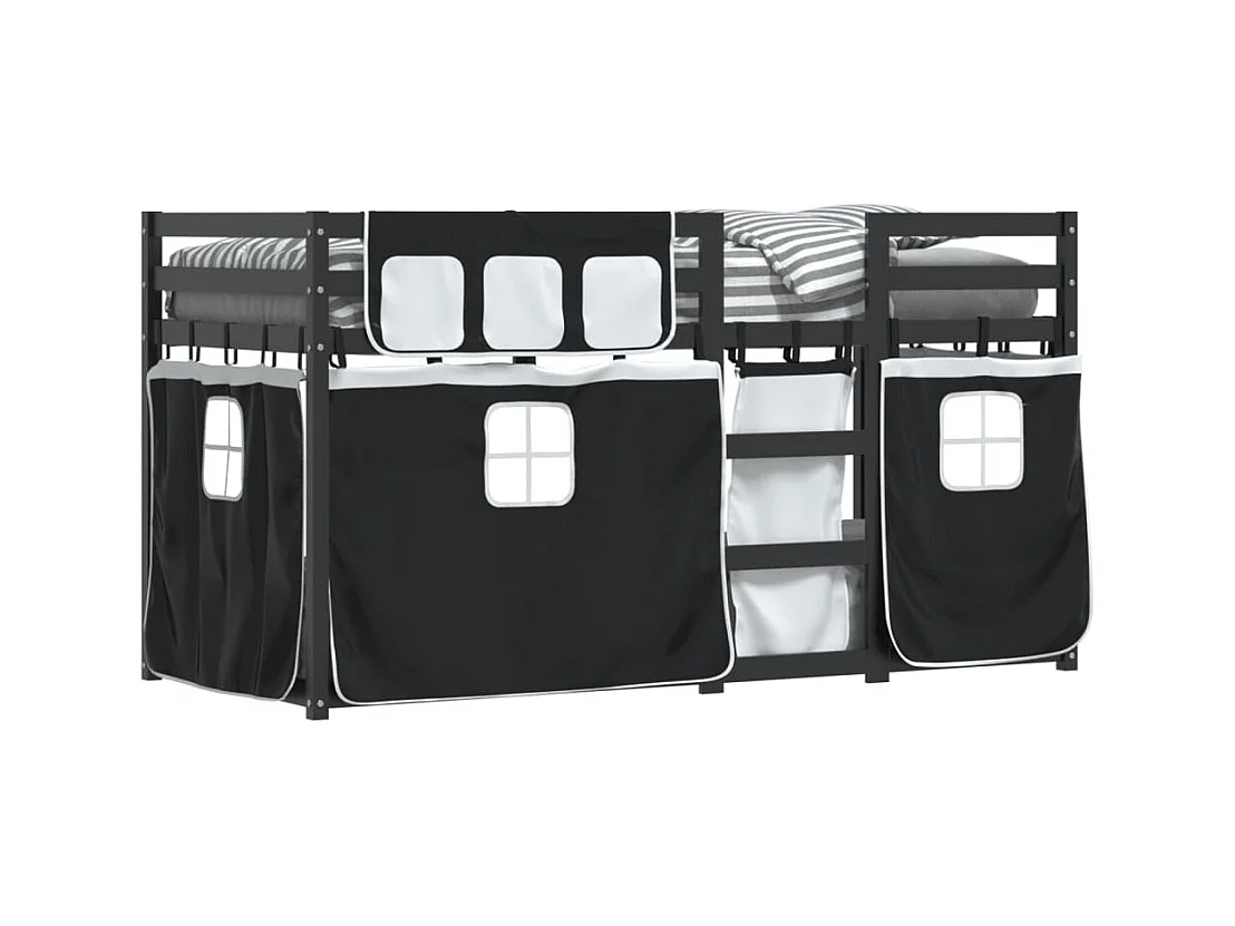 Lit superposé sans matelas 90x190 cm bois de pin massif
