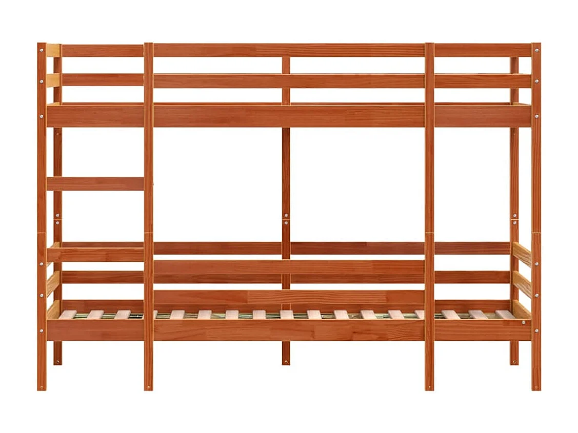 Lit superposé sans matelas cire marron 90x200 cm pin massif