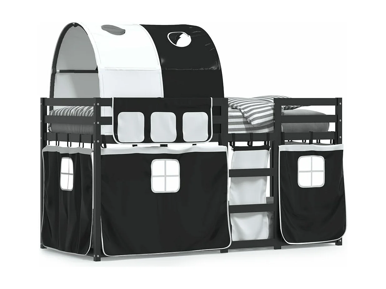 Lit superposé sans matelas 90x190 cm bois de pin massif