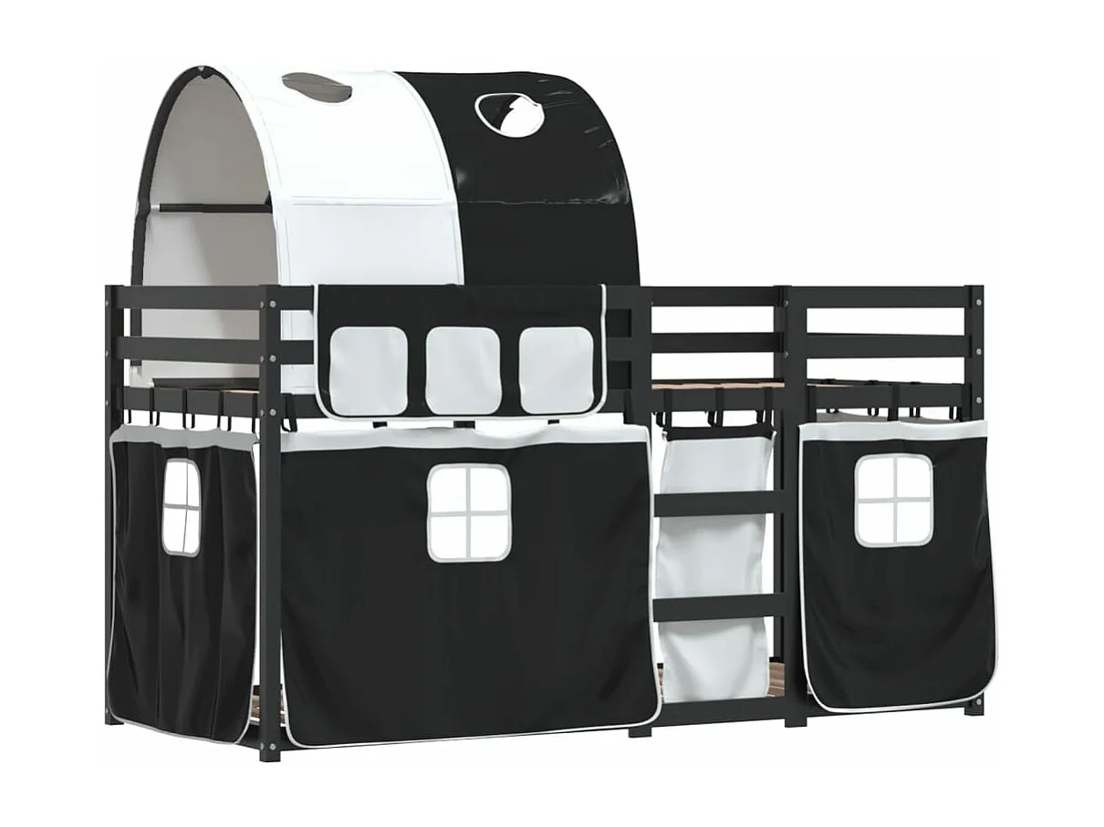 Lit superposé sans matelas 90x190 cm bois de pin massif