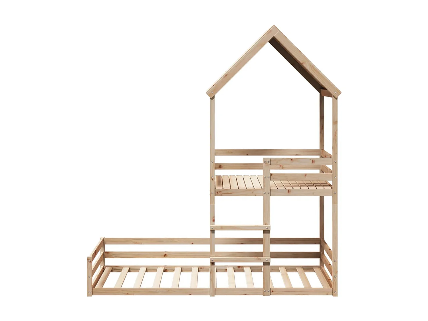 Lit superposé sans matelas 90x190 cm bois de pin massif