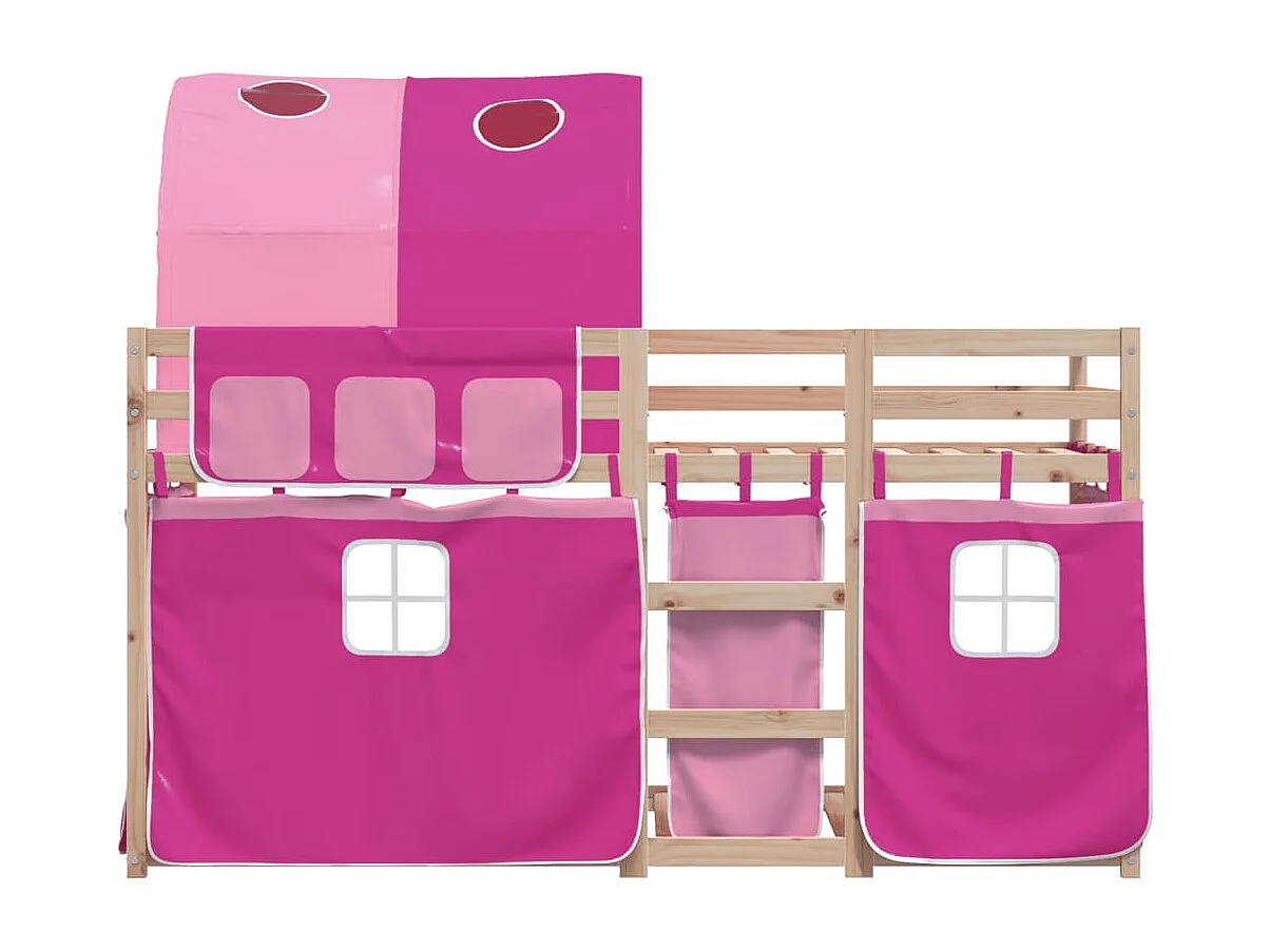 Lit superposé sans matelas 90x200 cm bois de pin massif