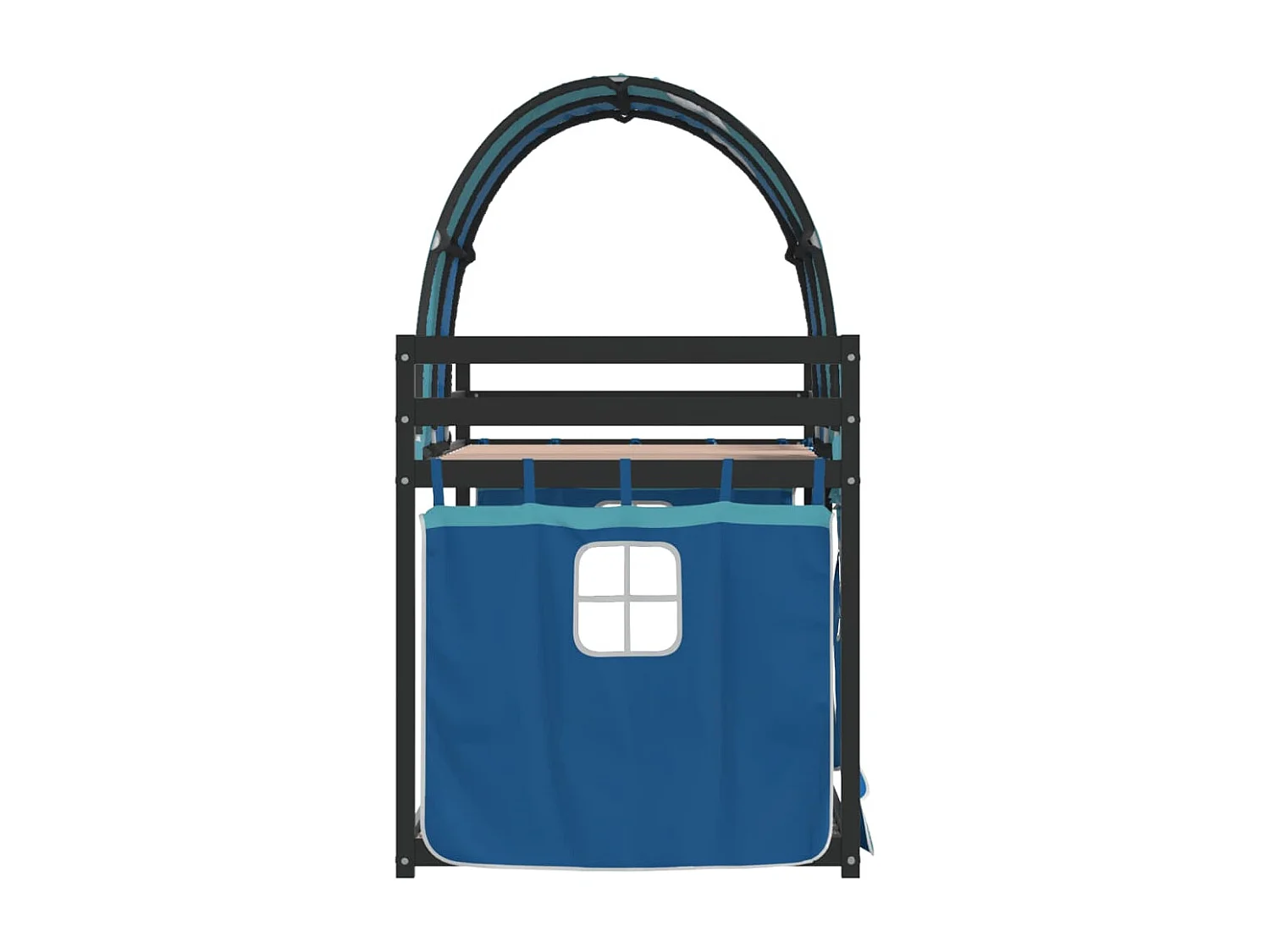 Letto a Castello senza Materasso Blu 90x190cm Massello Pino