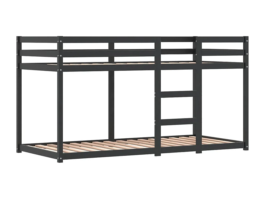 Letto a Castello senza Materasso Blu 90x190cm Massello Pino