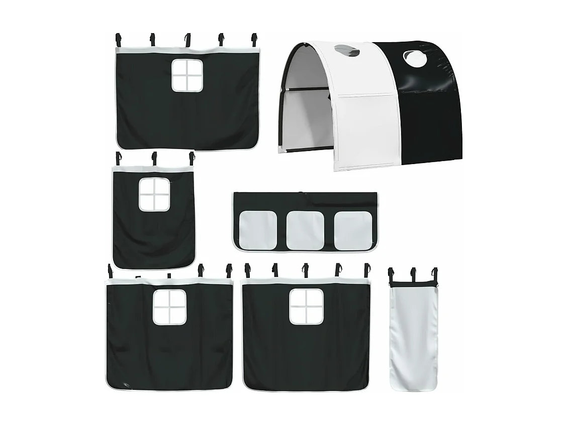 Lit superposé sans matelas 90x190 cm bois de pin massif