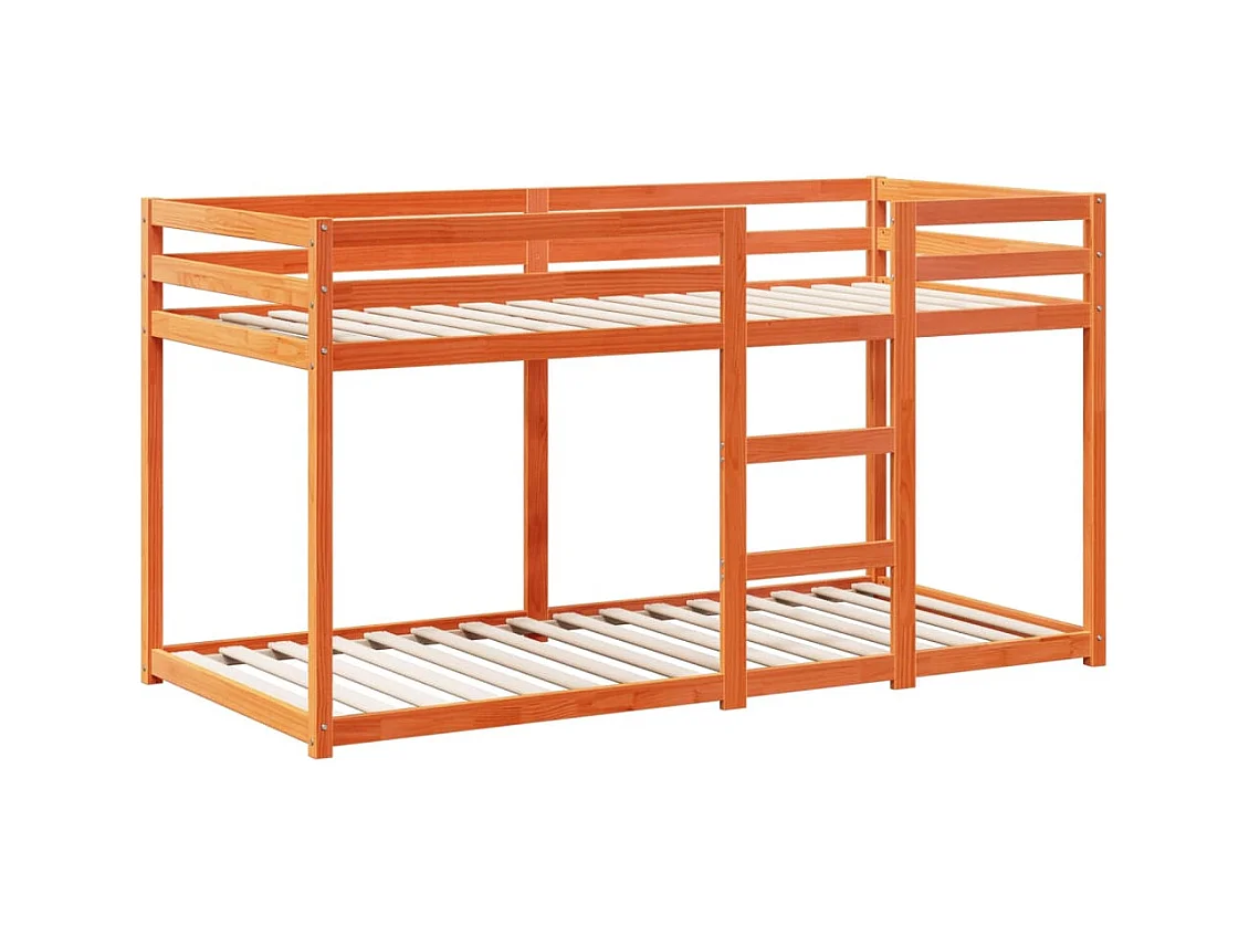 Lit superposé sans matelas cire marron 90x200 cm pin massif