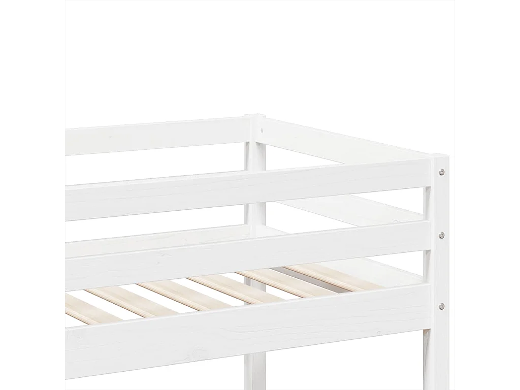 Lit superposé Blanc 75x190 cm Bois de pin massif