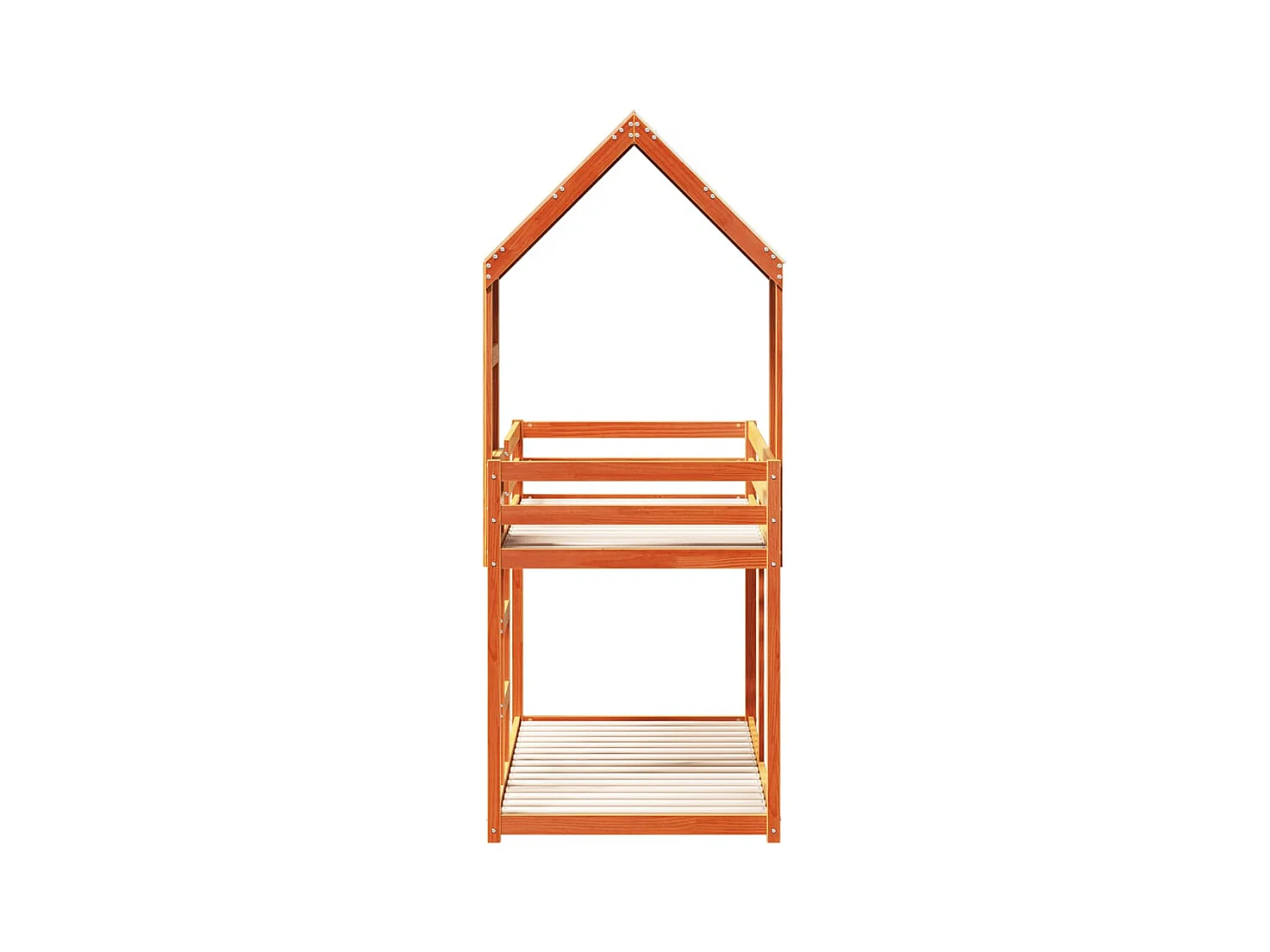 Lit superposé sans matelas cire marron 90x190 cm pin massif