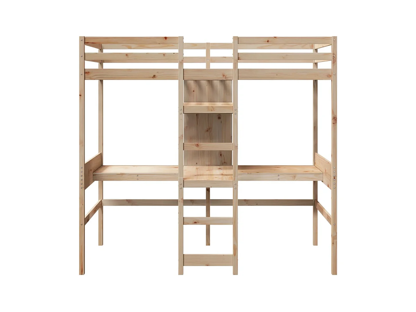 Giroletto Soppalco senza Materasso 80x200cm Legno Massello Pino