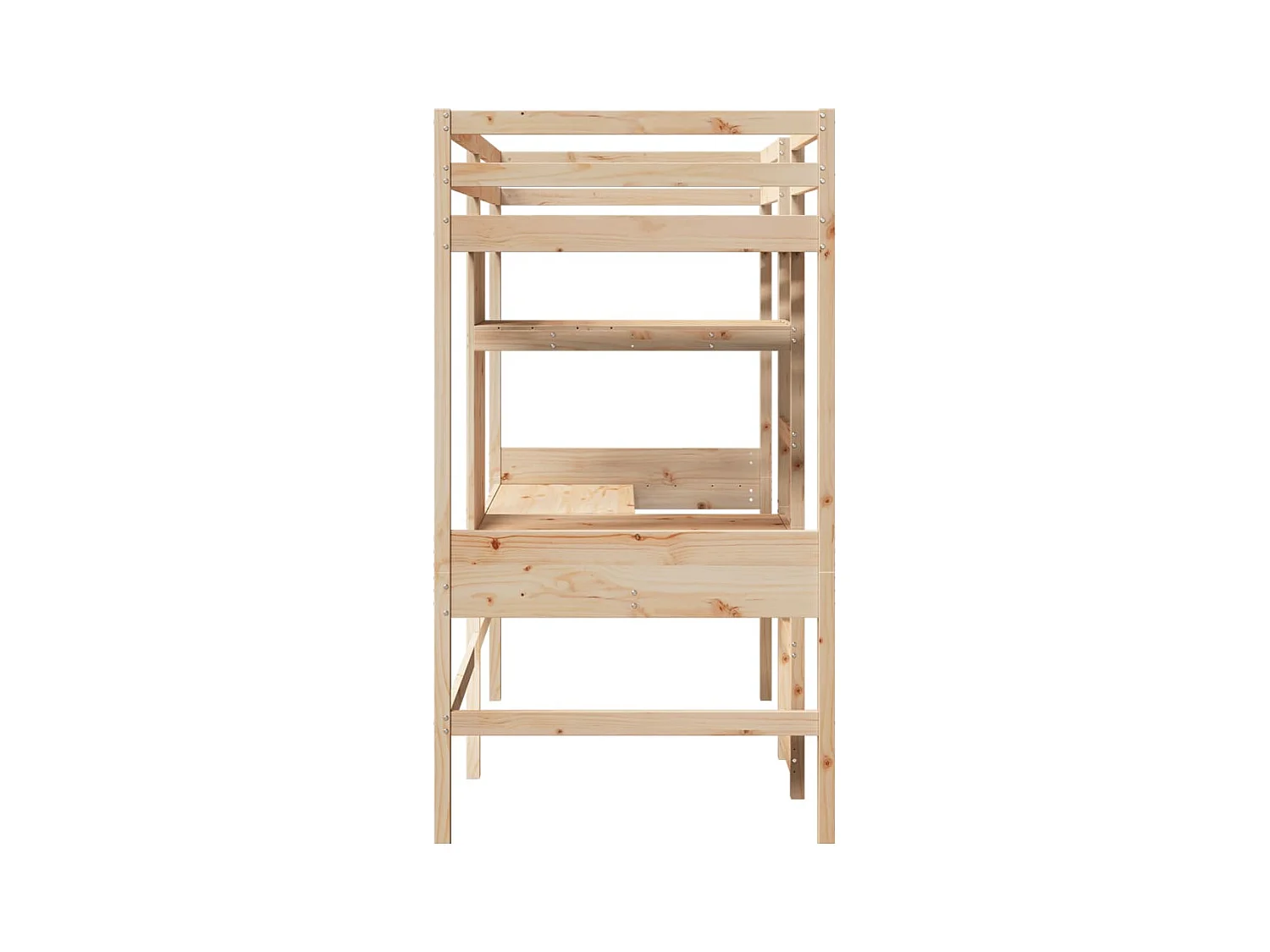 Giroletto Soppalco senza Materasso 80x200cm Legno Massello Pino