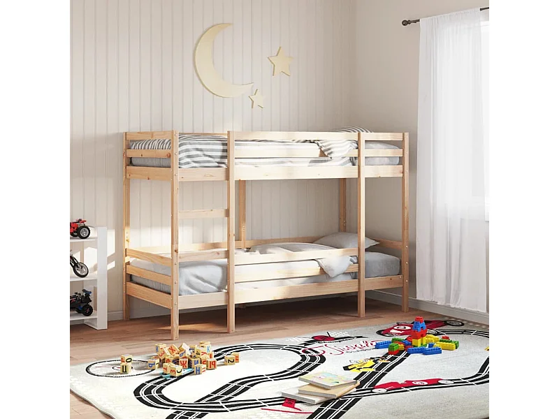 Letto a Castello senza Materasso 90x190 cm Legno di Pino