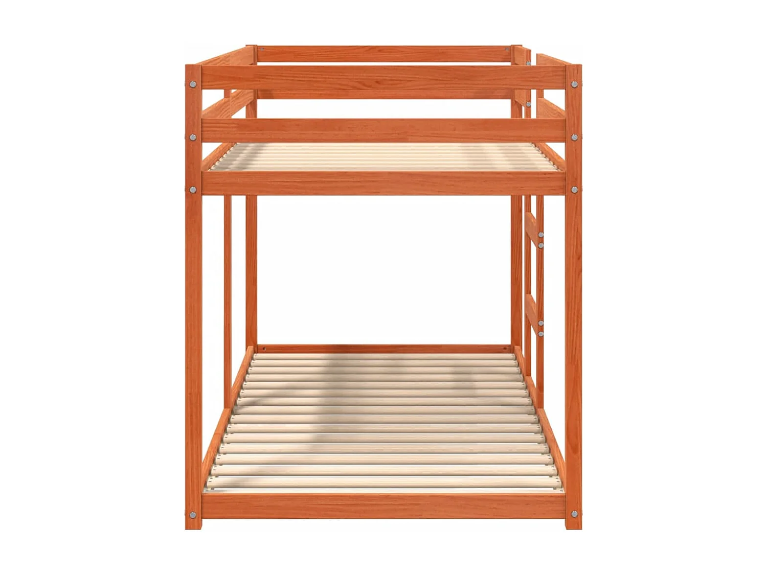 Lit superposé sans matelas cire marron 90x190 cm pin massif