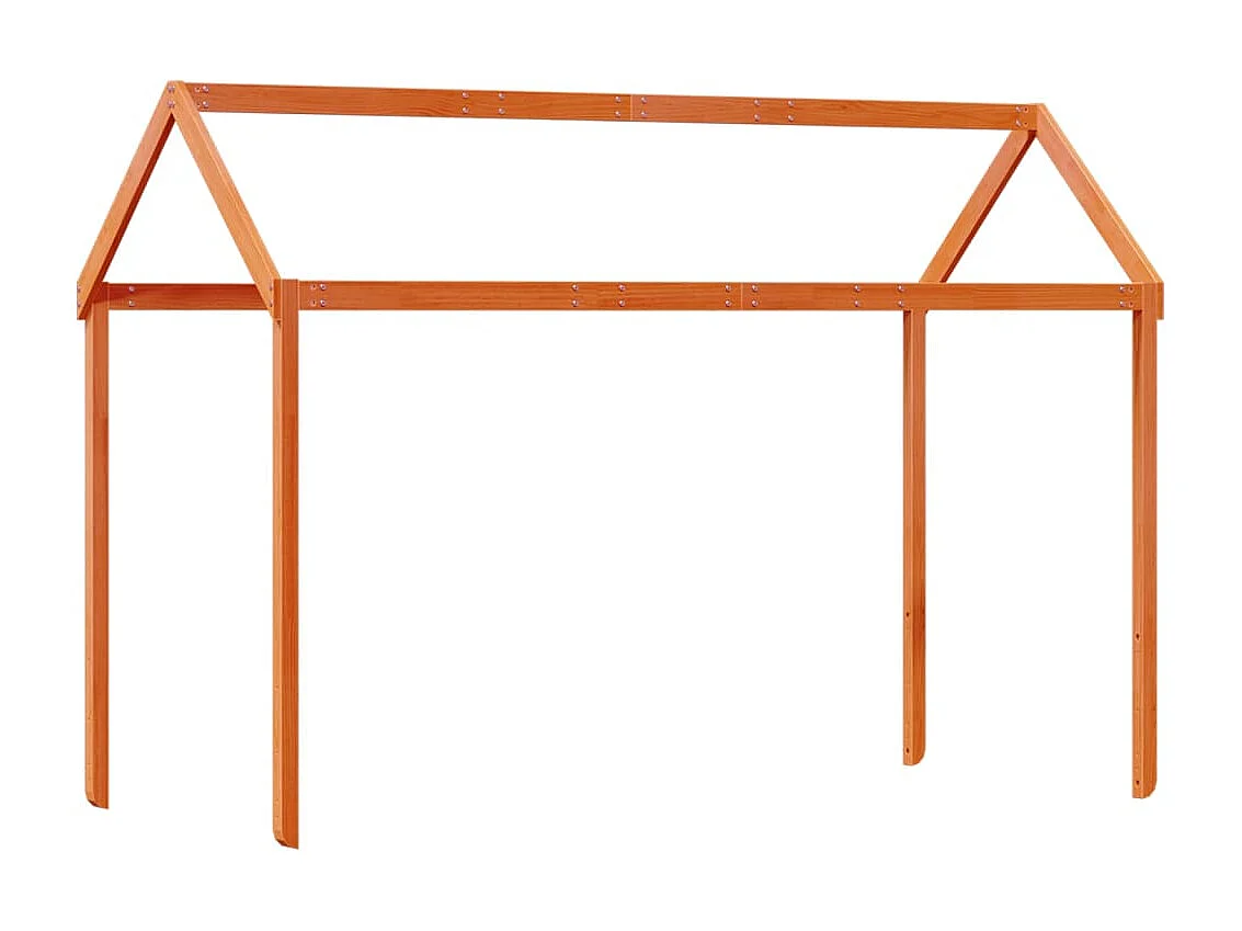 Lit superposé sans matelas cire marron 90x200 cm pin massif