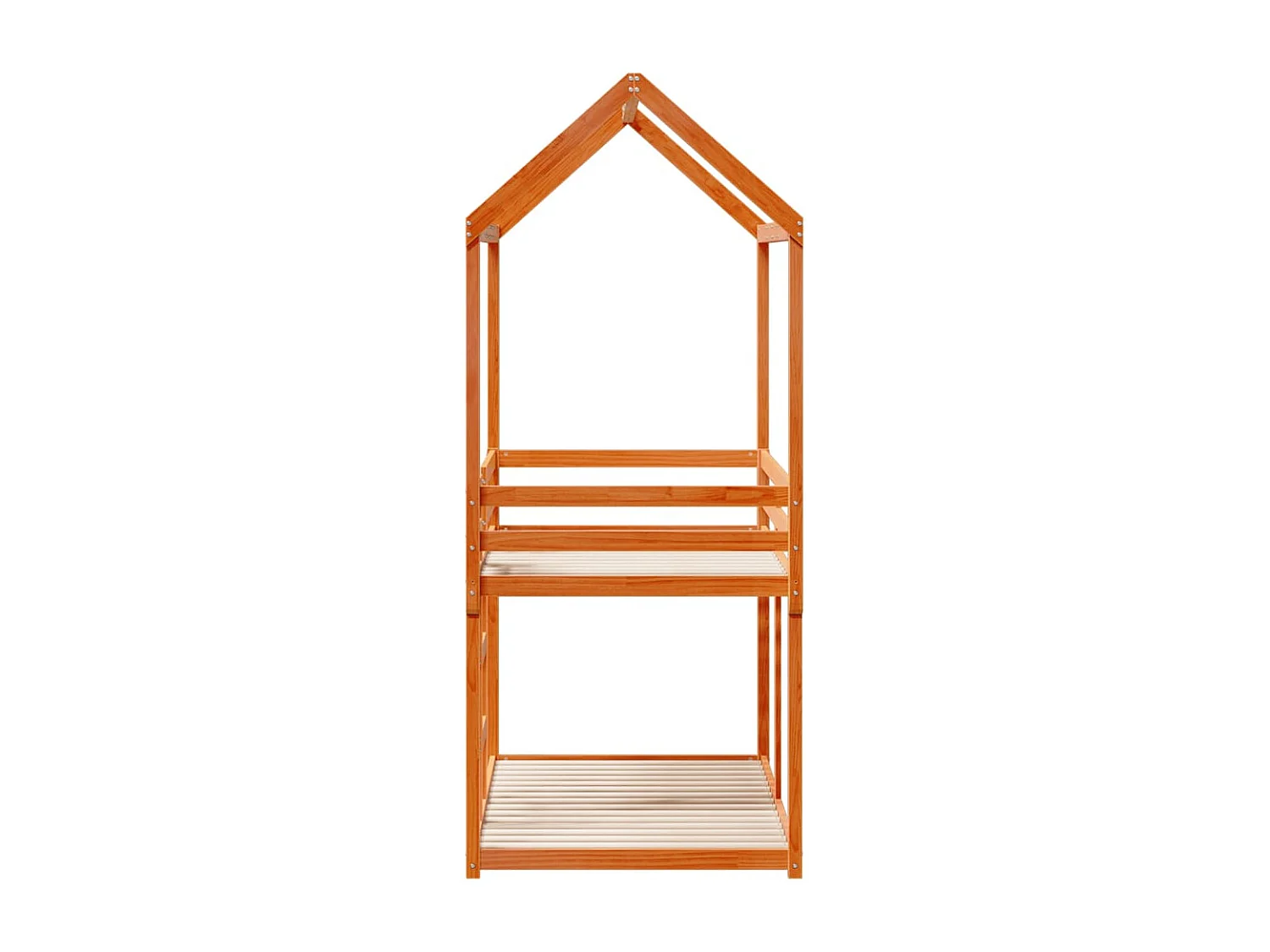 Lit superposé sans matelas cire marron 90x200 cm pin massif