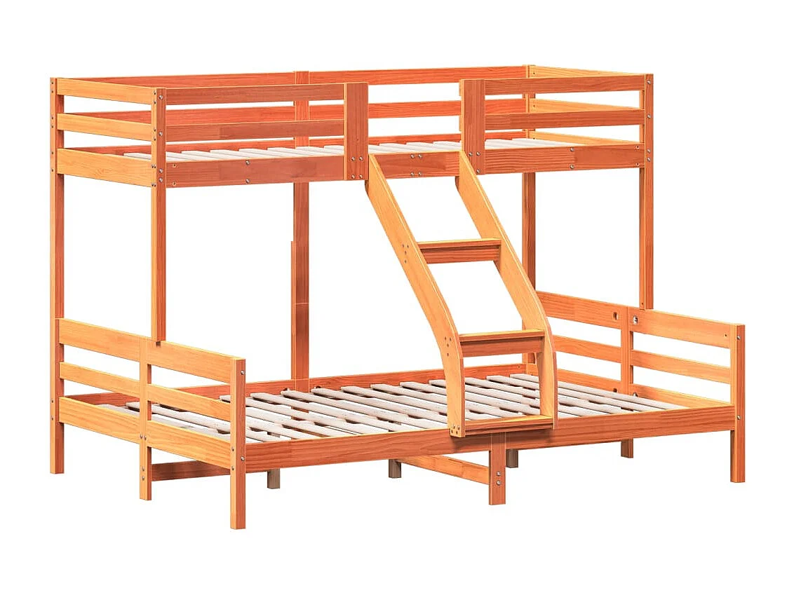 Lit superposé sans matelas 80x200/140x200 cm bois massif