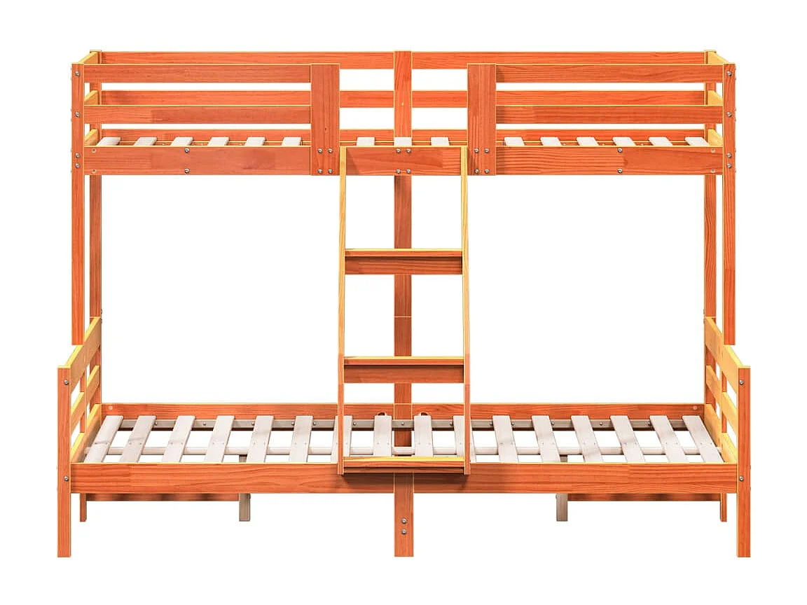 Lit superposé sans matelas 80x200/140x200 cm bois massif