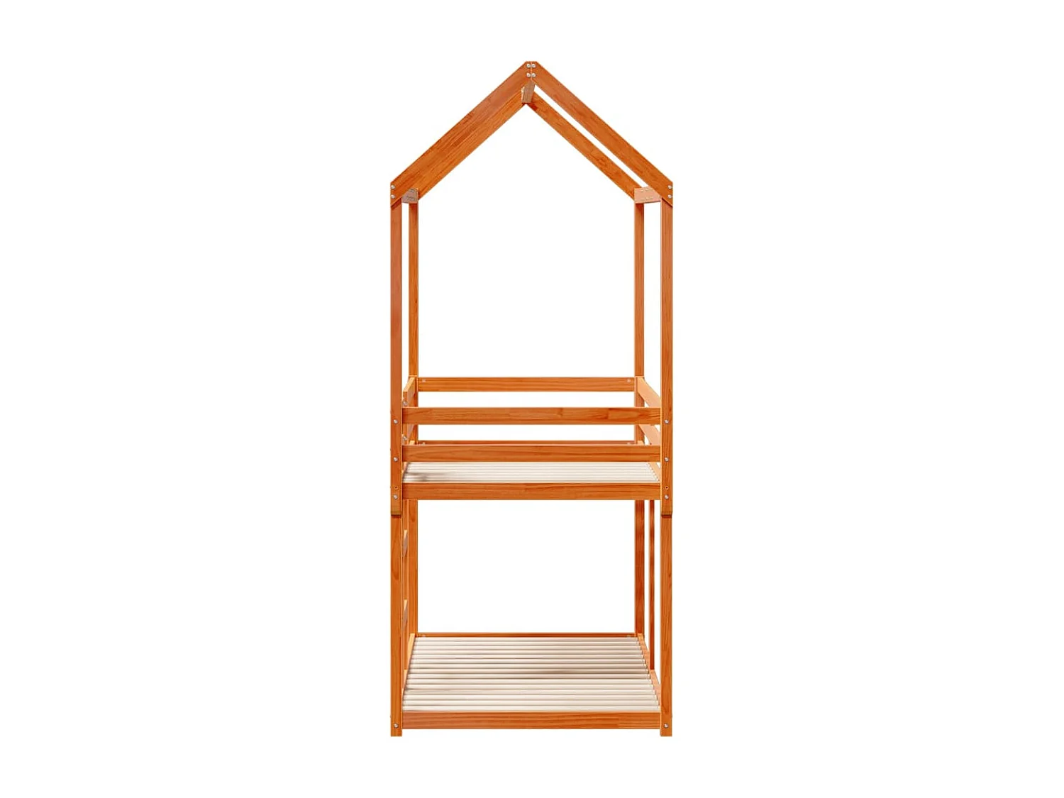 Lit superposé sans matelas cire marron 90x190 cm pin massif