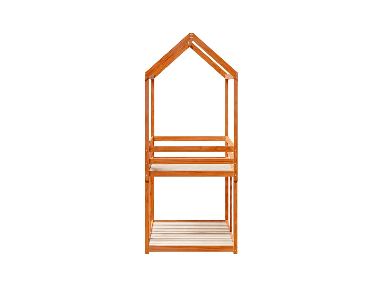 Lit superposé sans matelas cire marron 90x190 cm pin massif