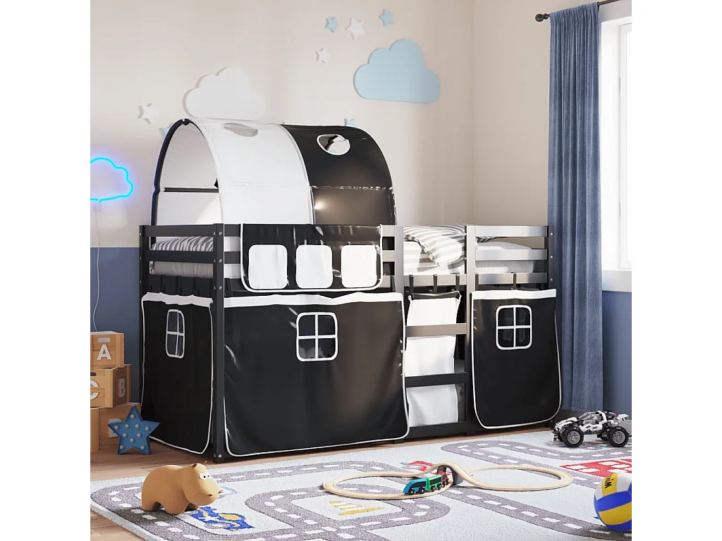 Lit superposé sans matelas 90x200 cm bois de pin massif