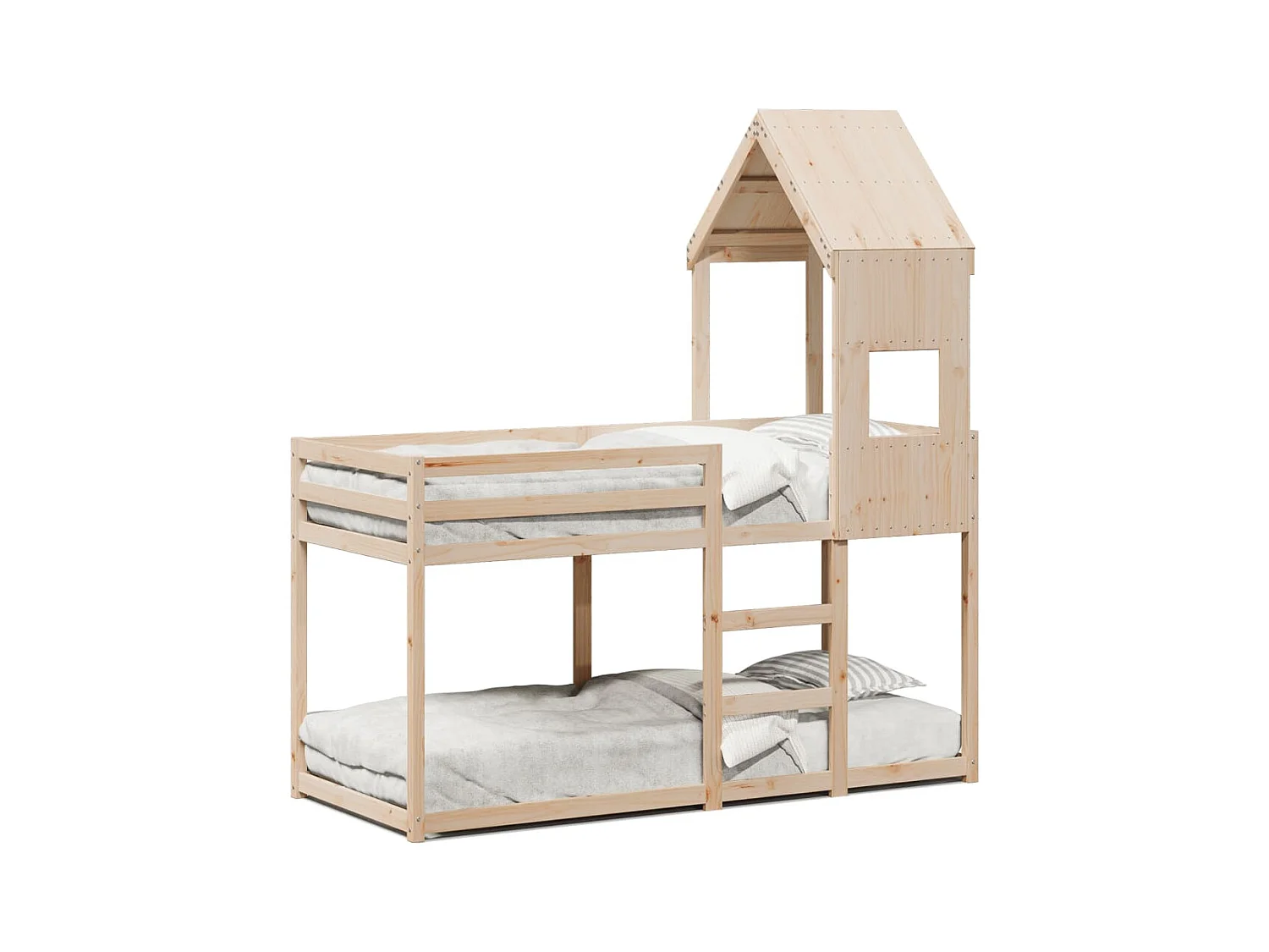 Lit superposé sans matelas 90x190 cm bois de pin massif