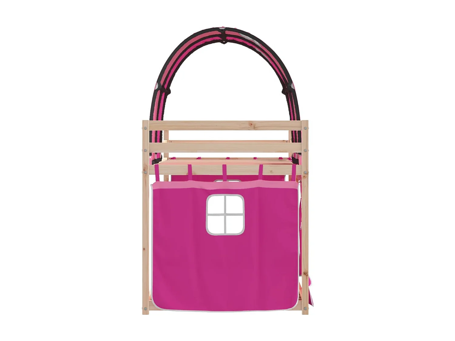 Lit superposé sans matelas rose 80x200 cm bois de pin massif