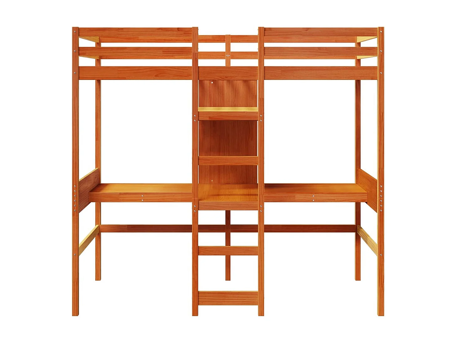 Cadre de lit superposé sans matelas 90x190cm bois de pin massif