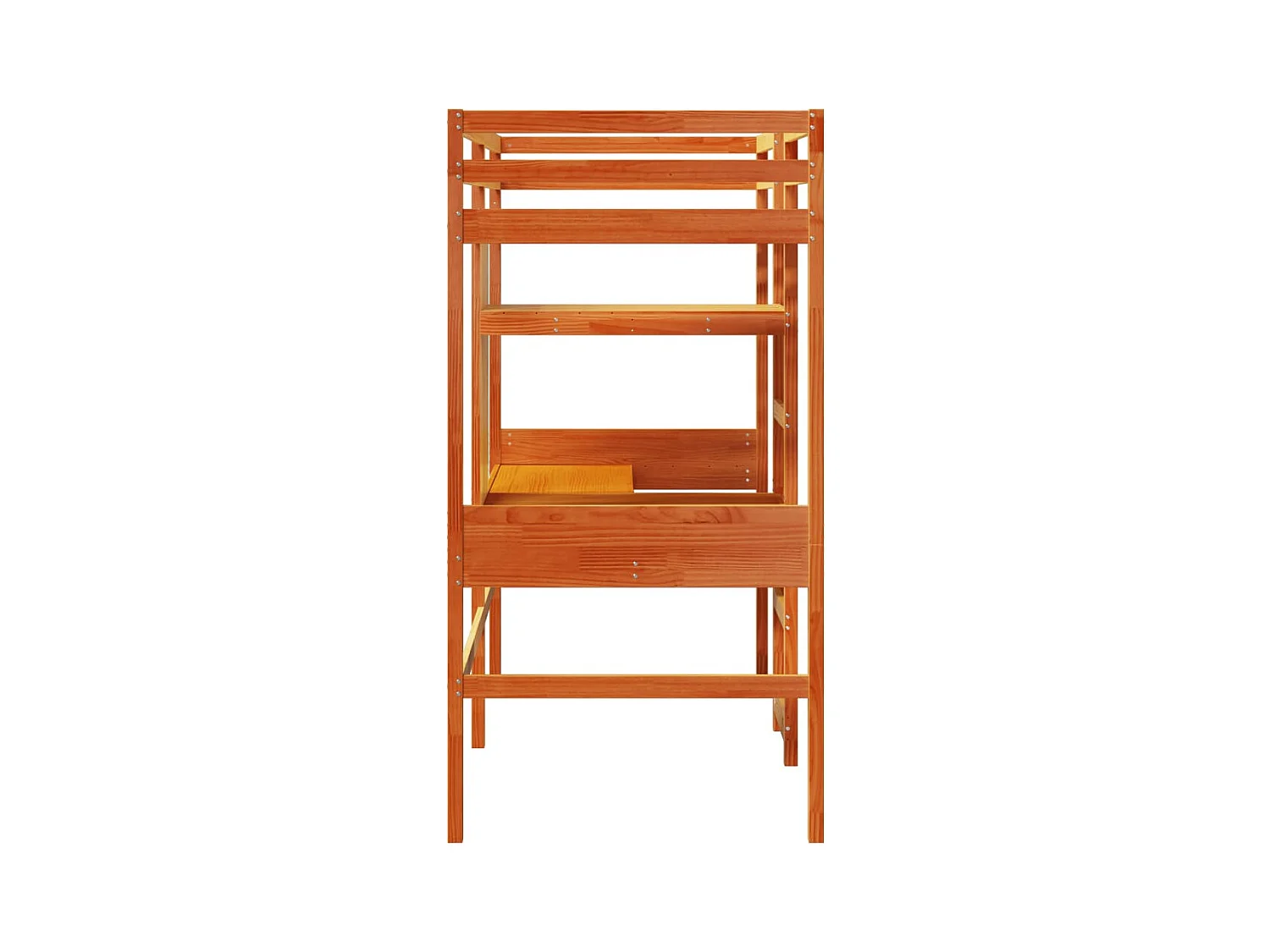 Giroletto Soppalco senza Materasso Marrone Cera 90x190cm Pino