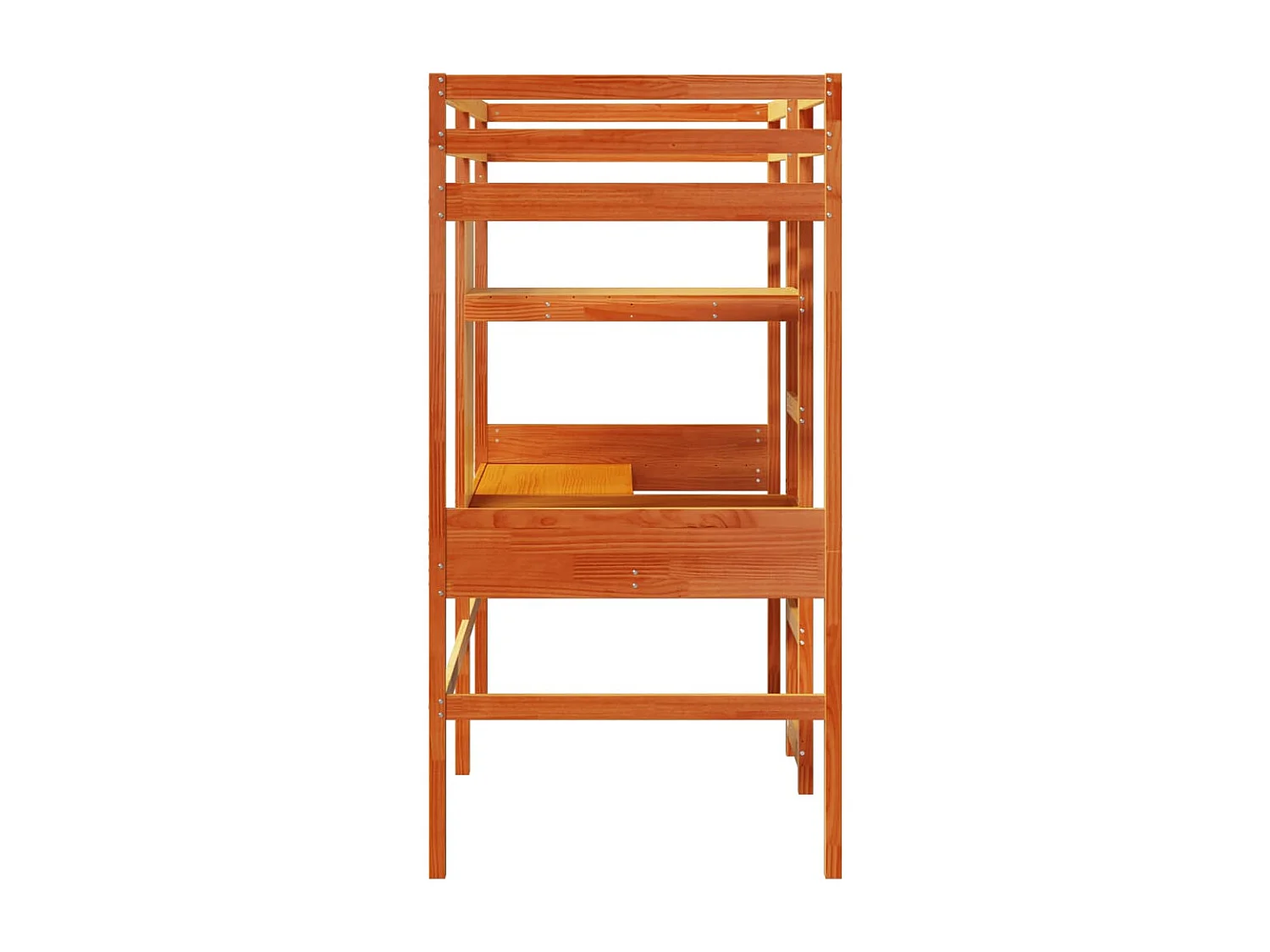 Giroletto Soppalco senza Materasso Marrone Cera 90x190cm Pino