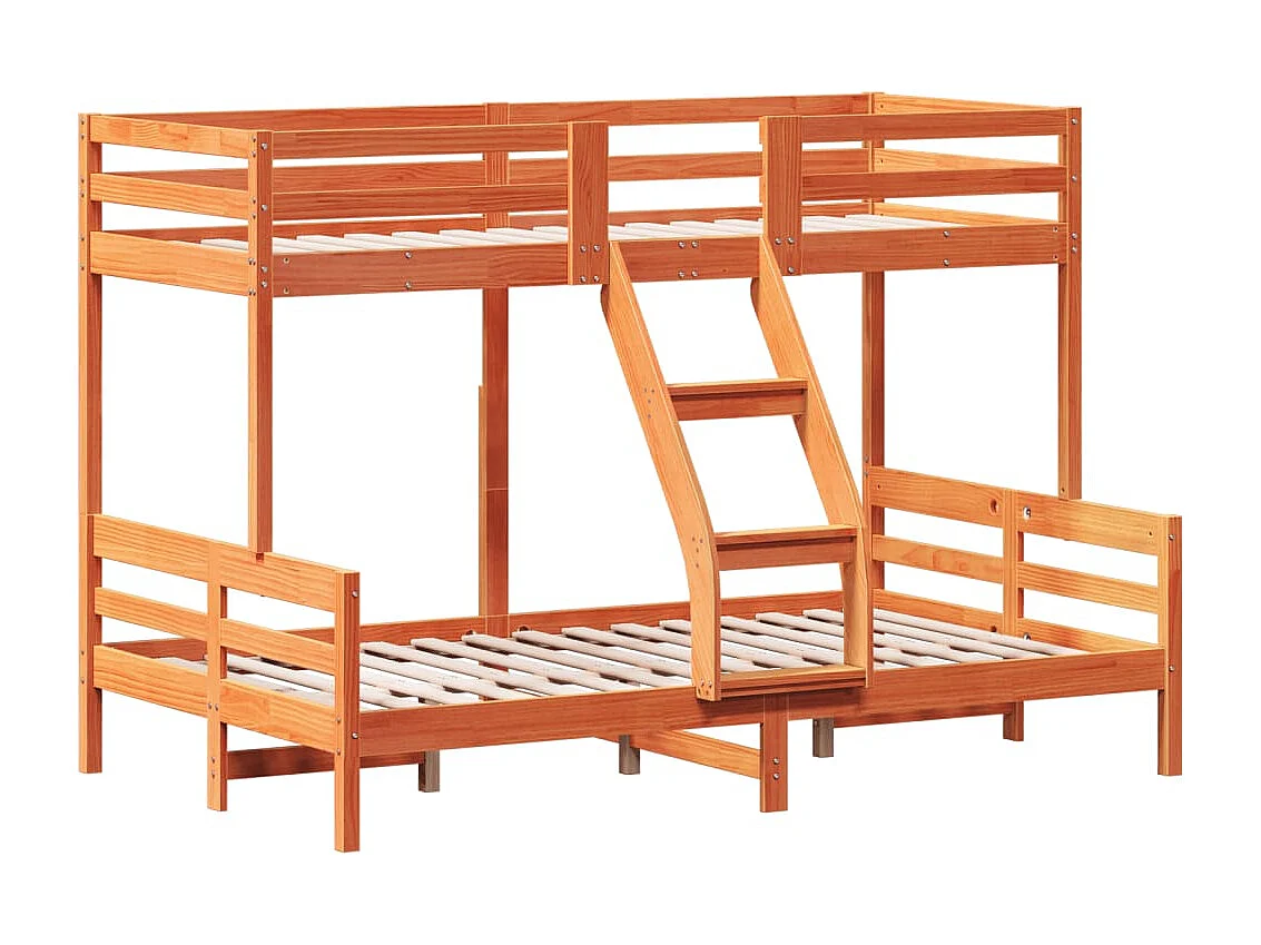 Lit superposé sans matelas 90x200/120x200 cm bois massif