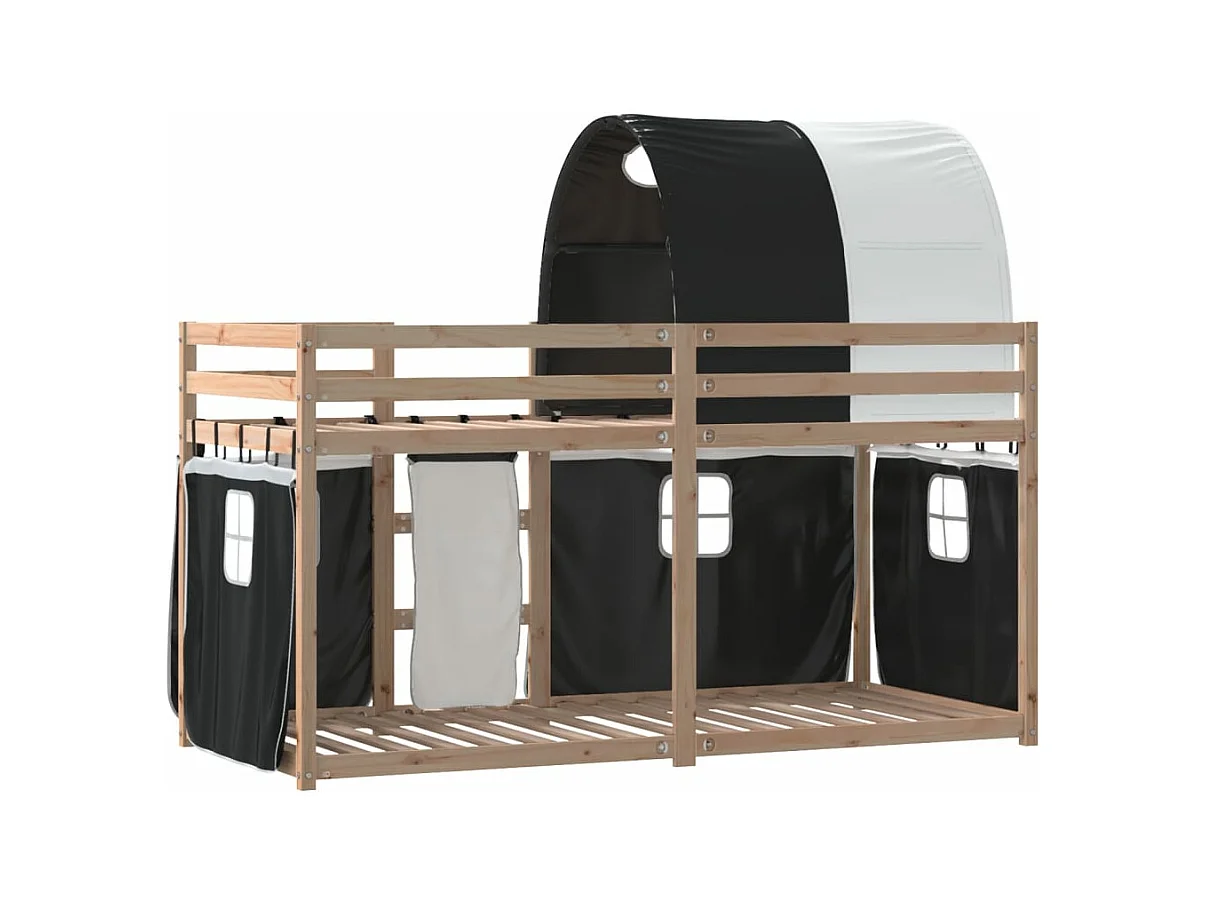 Lit superposé sans matelas 75x190 cm bois de pin massif