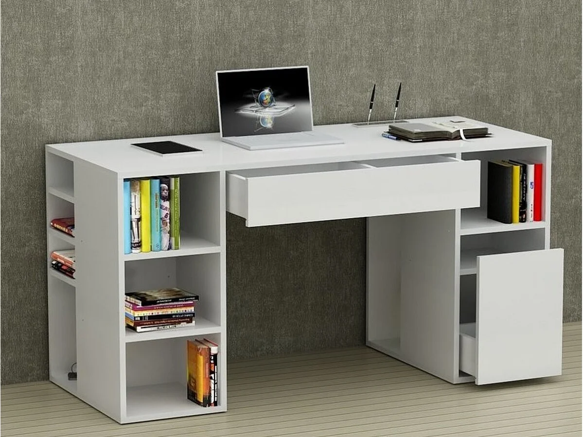 Bureau DIAMANT Blanc 145 CM