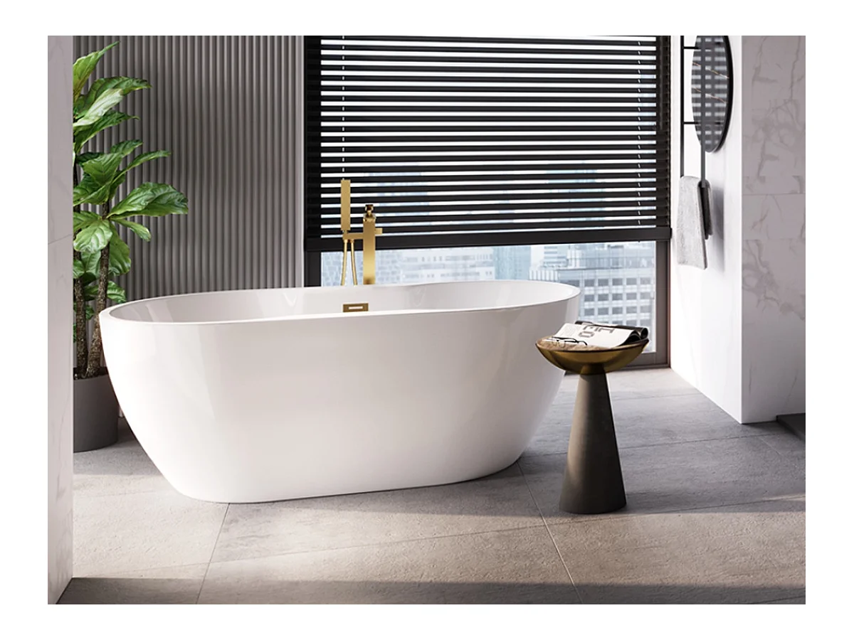 Baignoire îlot NAVIA 140x75 cm,150-160x80 cm - Dimensions: 150 x 80 cm