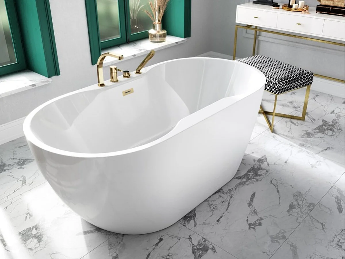 Baignoire îlot NAVIA 140x75 cm,150-160x80 cm - Dimensions: 150 x 80 cm