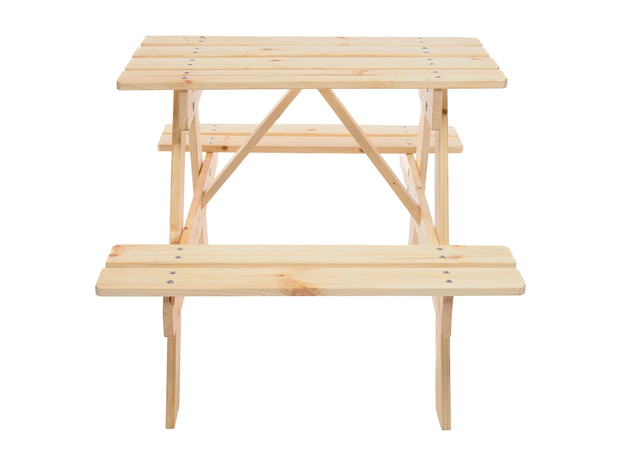 Tavolo da picnic per bambini in legno - L81xL60xA50 cm - M012-1