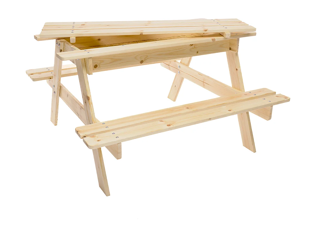 Tavolo da picnic per bambini in legno - L90xL90xA50 cm - M010-1