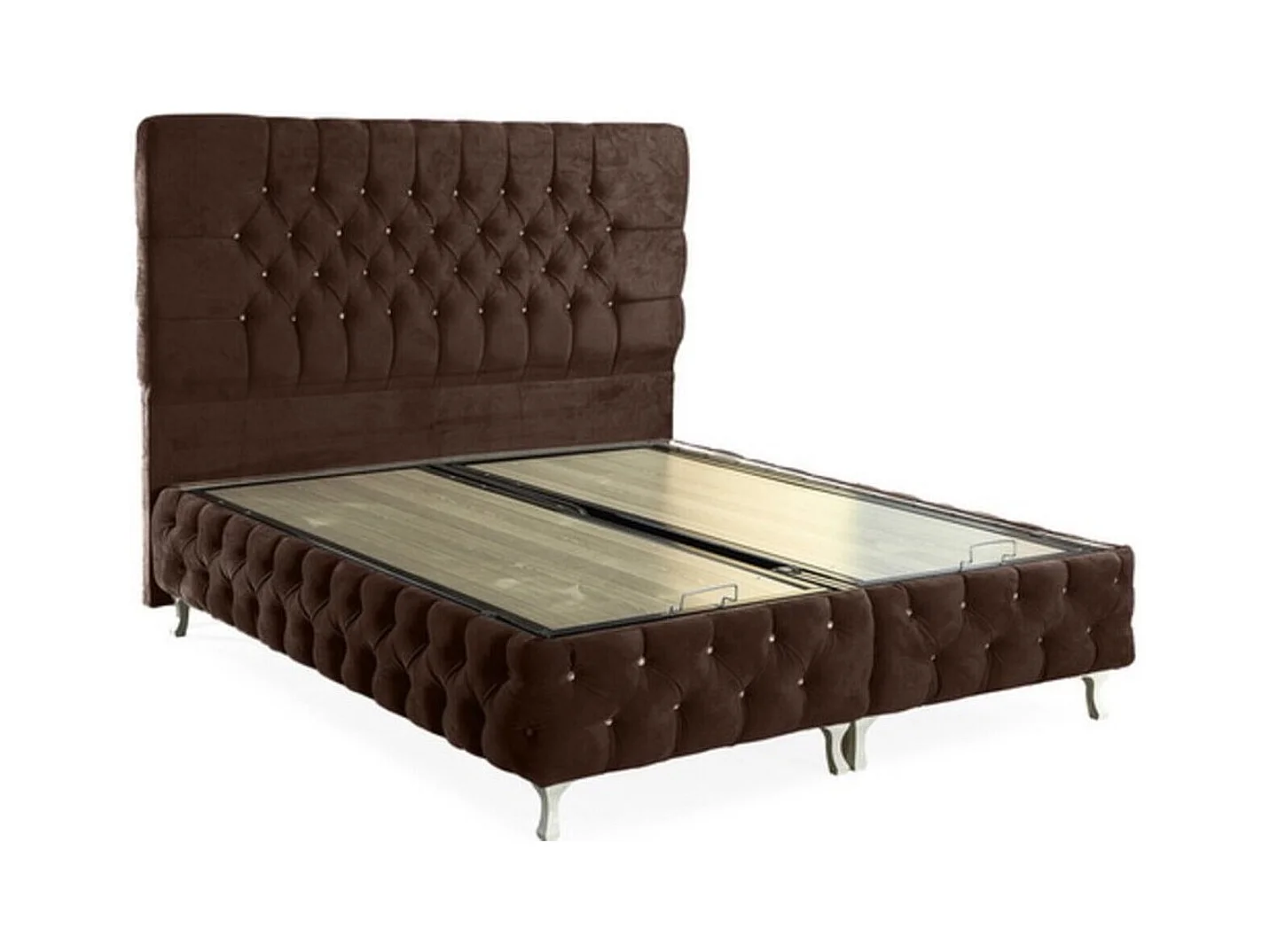 LIT coffre CAPPY café 90x200cm - Dimensions: 90x200 cm - Sans Matelas
