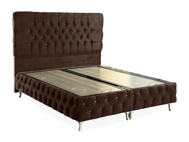 LIT coffre CAPPY café 90x200cm - Dimensions: 90x200 cm - Sans Matelas