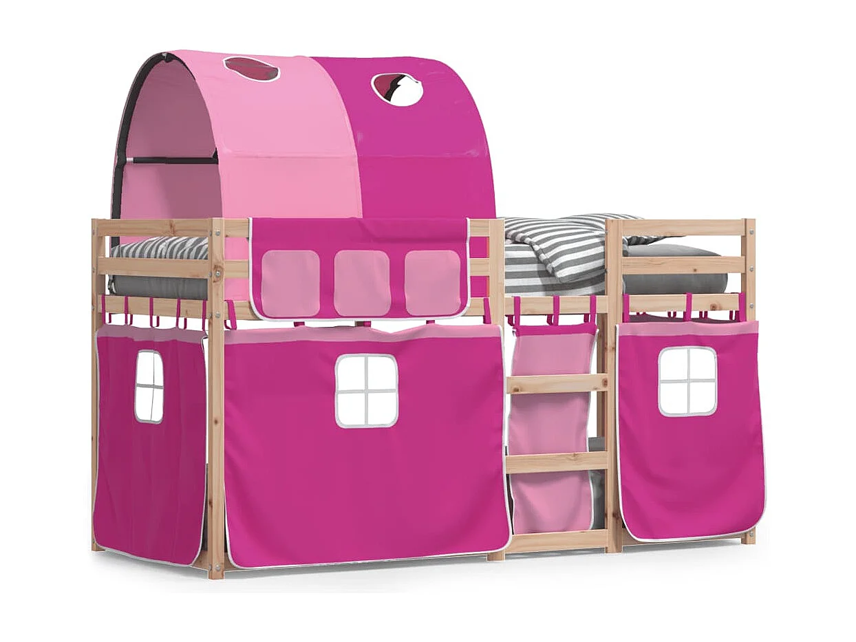 Lit superposé sans matelas 90x190 cm bois de pin massif